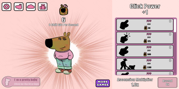 chill girl clicker screenshot